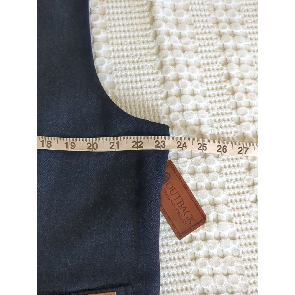 NWT Outback Trading Company Jesse Herringbone Wool Blend Vest Size XL Blue - Picture 6 of 9